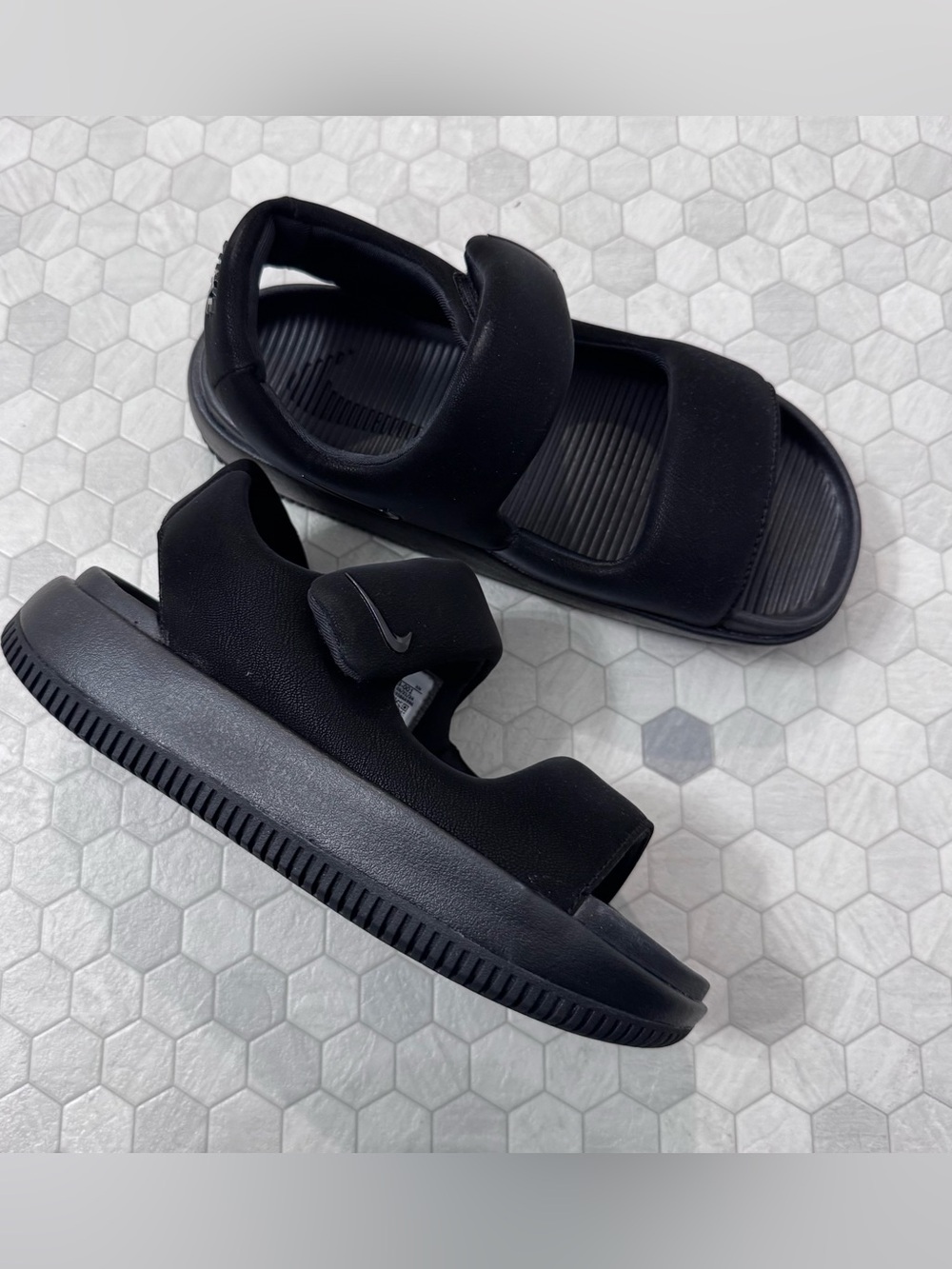 Nike Black Double-Strap Comfort Sandals